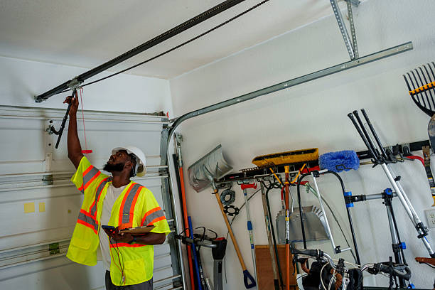 Professional Garage Door Panel Replacement technician working in Albertville, MN